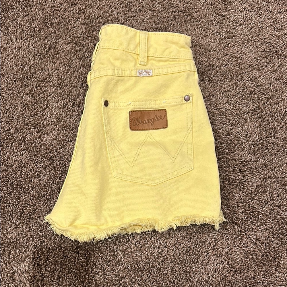 Wrangler Sunny Yellow Cutoff Shorts